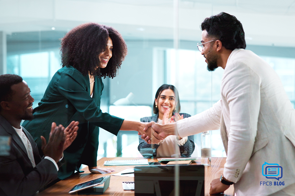 business people shaking hands